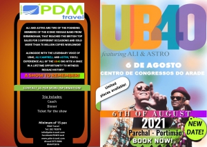 UB40 Concert - tickets and travel with PDM Travel