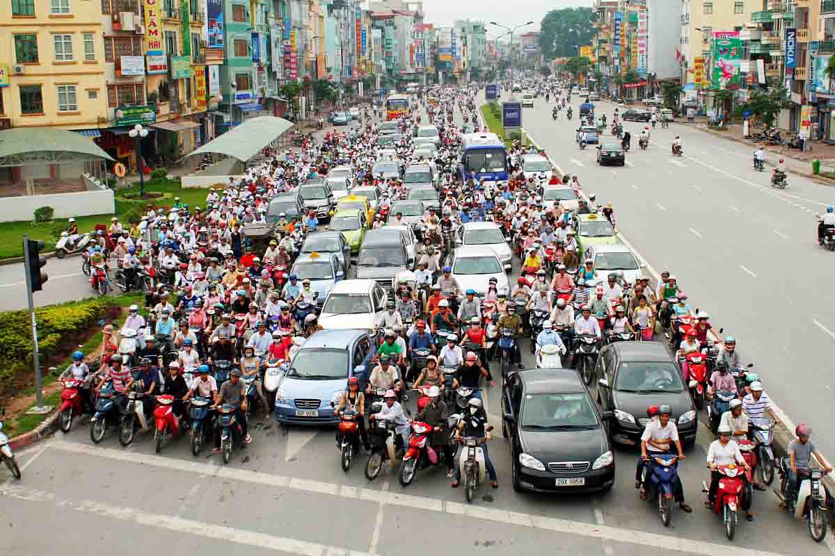 Traffic jams in Vietnam only frequently take place in Hanoi capital and Ho Chi Minh City