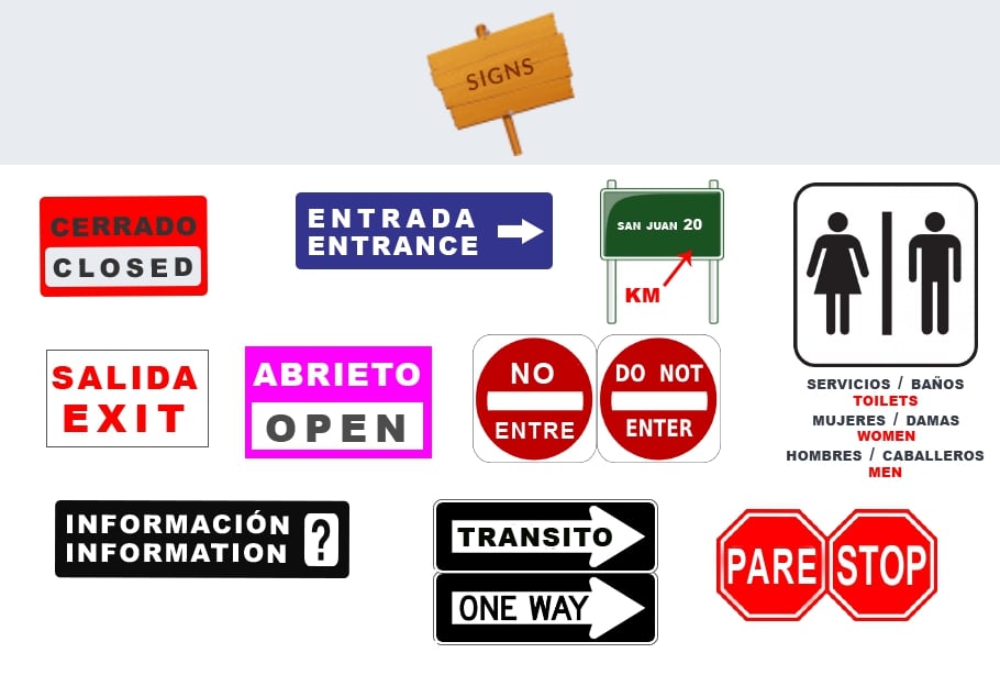 signs in Spanish