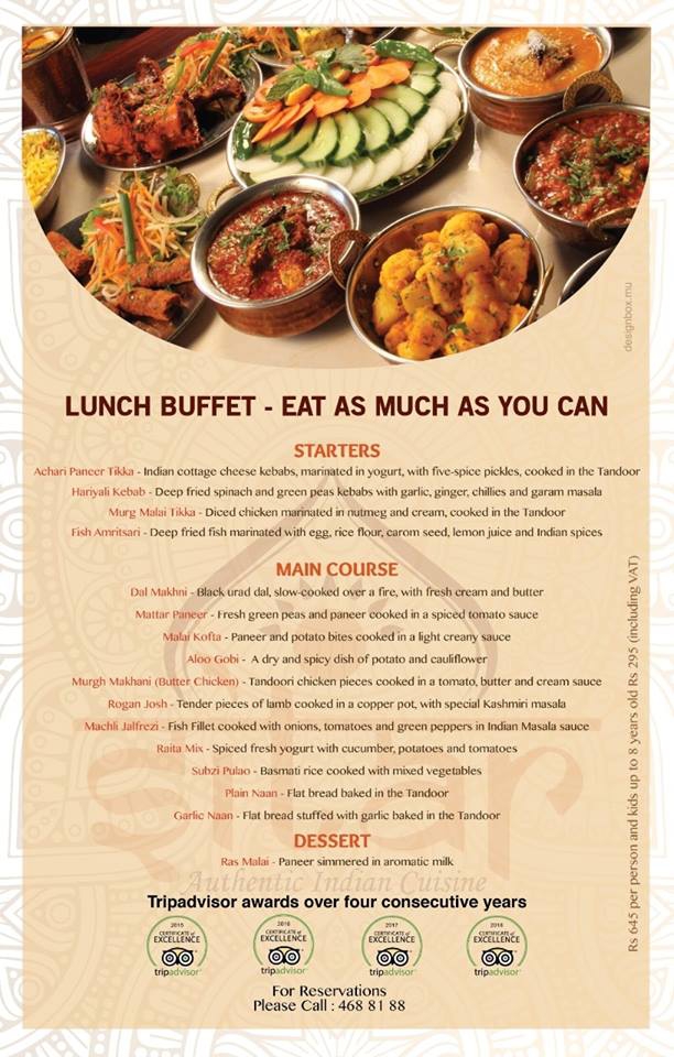 End of Year Lunch Buffet at Sitar Indian Restaurant My Guide Mauritius