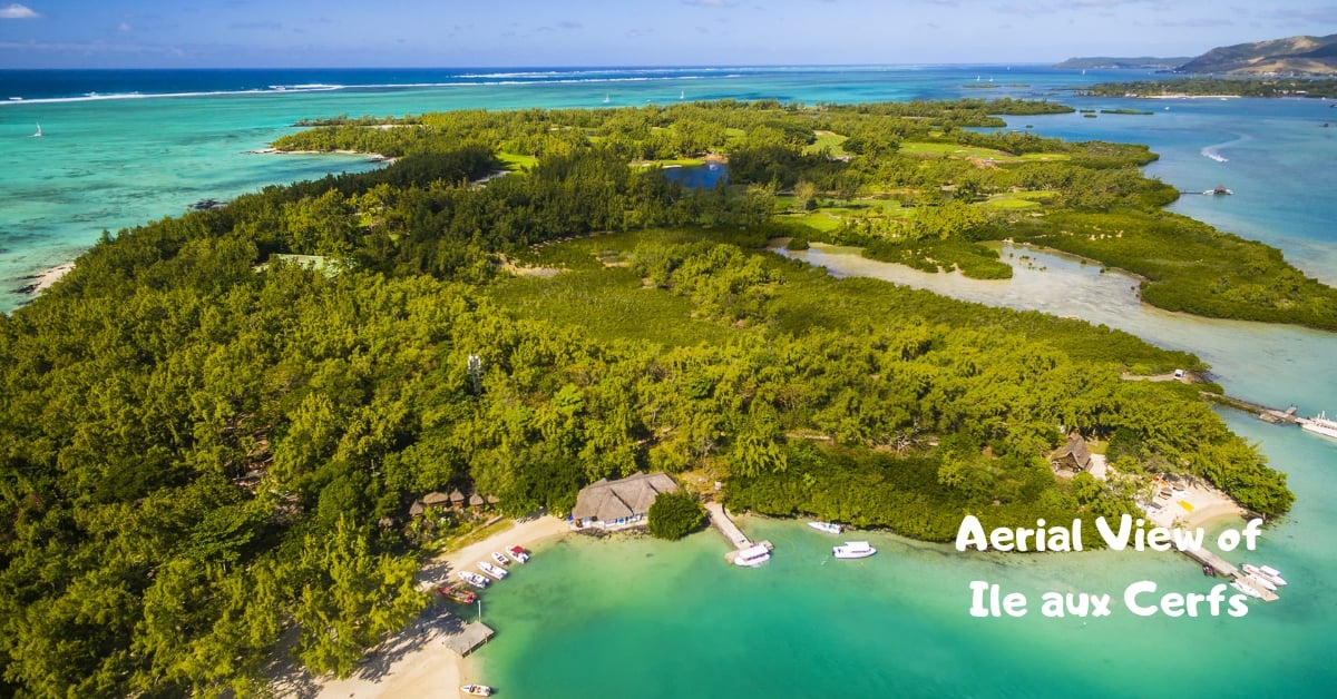 Catamaran Cruise - Aerial View of Ile aux Cerfs