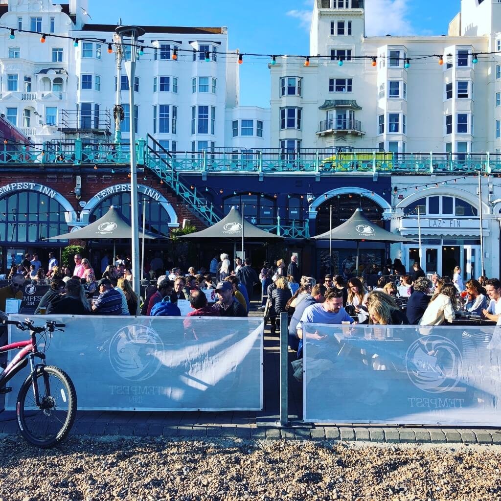 Brighton Beach in the evening