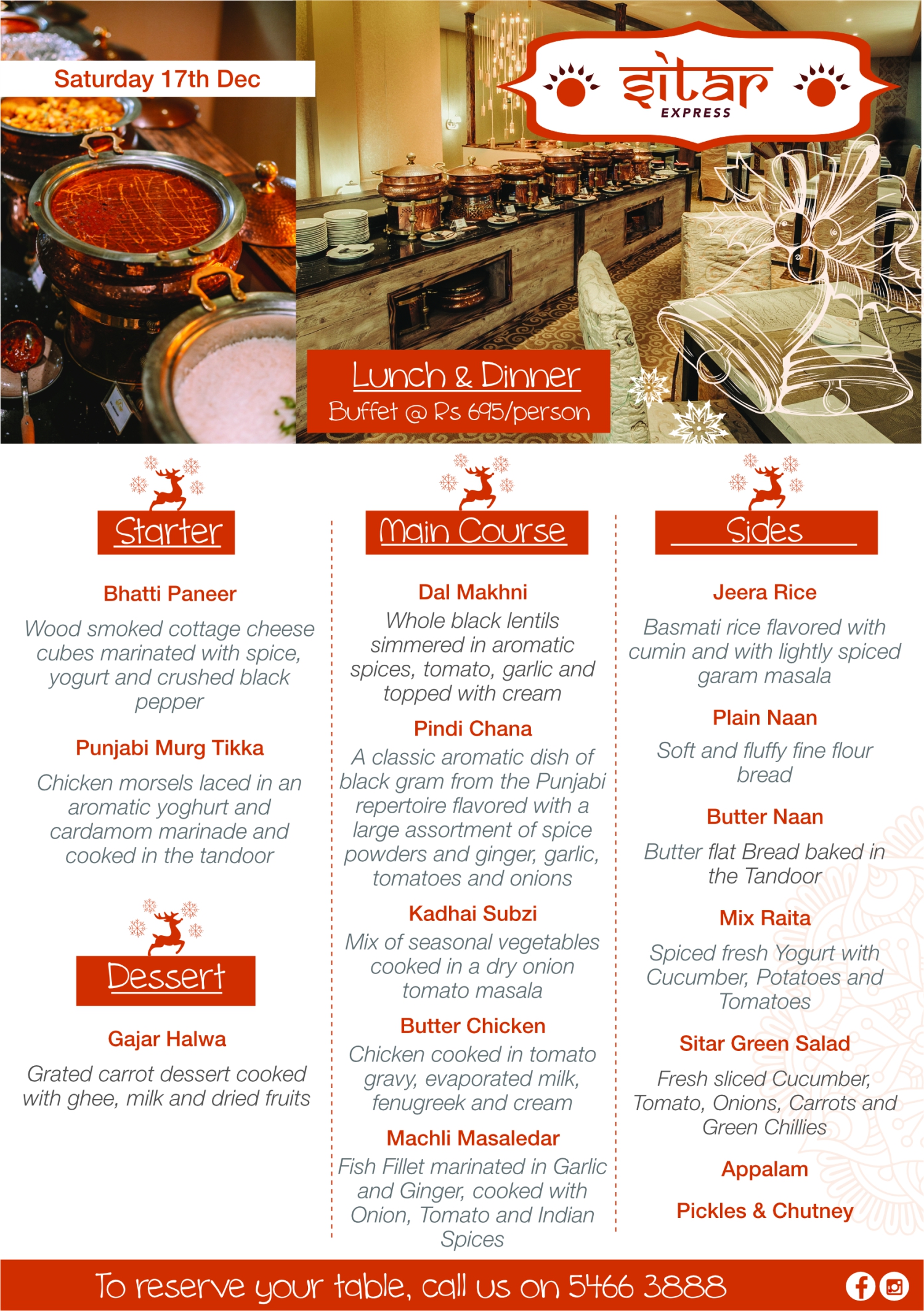 Buffet at Sitar Express Valentina