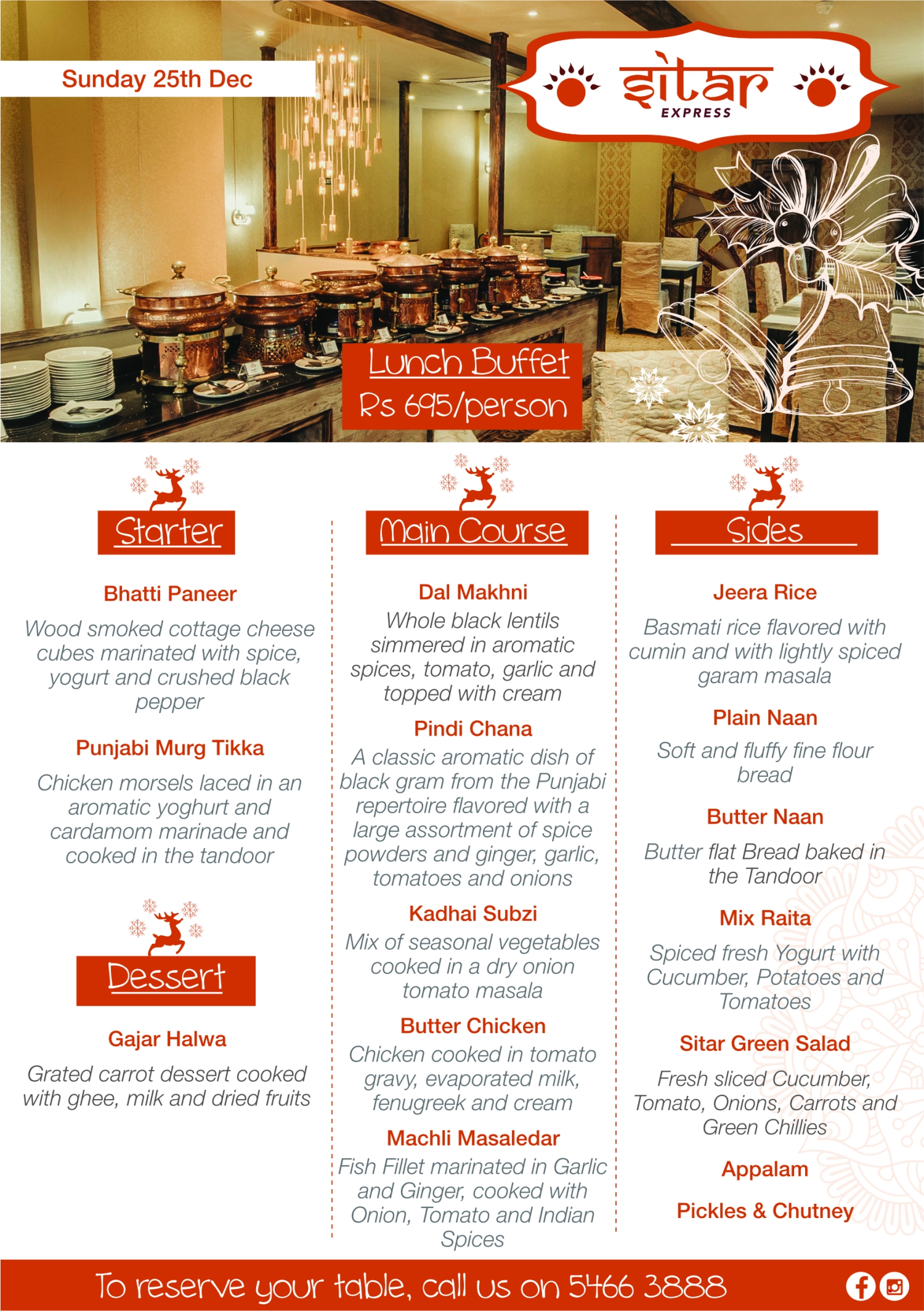 Buffet at Sitar Express Valentina