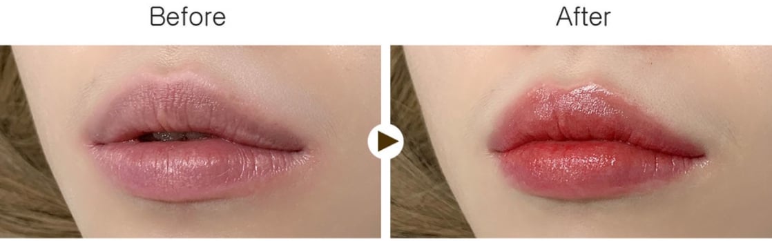 lip tattoo in korea before after