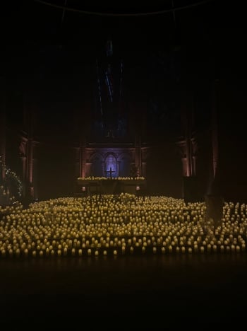 Photo of the candles at the Candlight Concerts in Berlin 2024