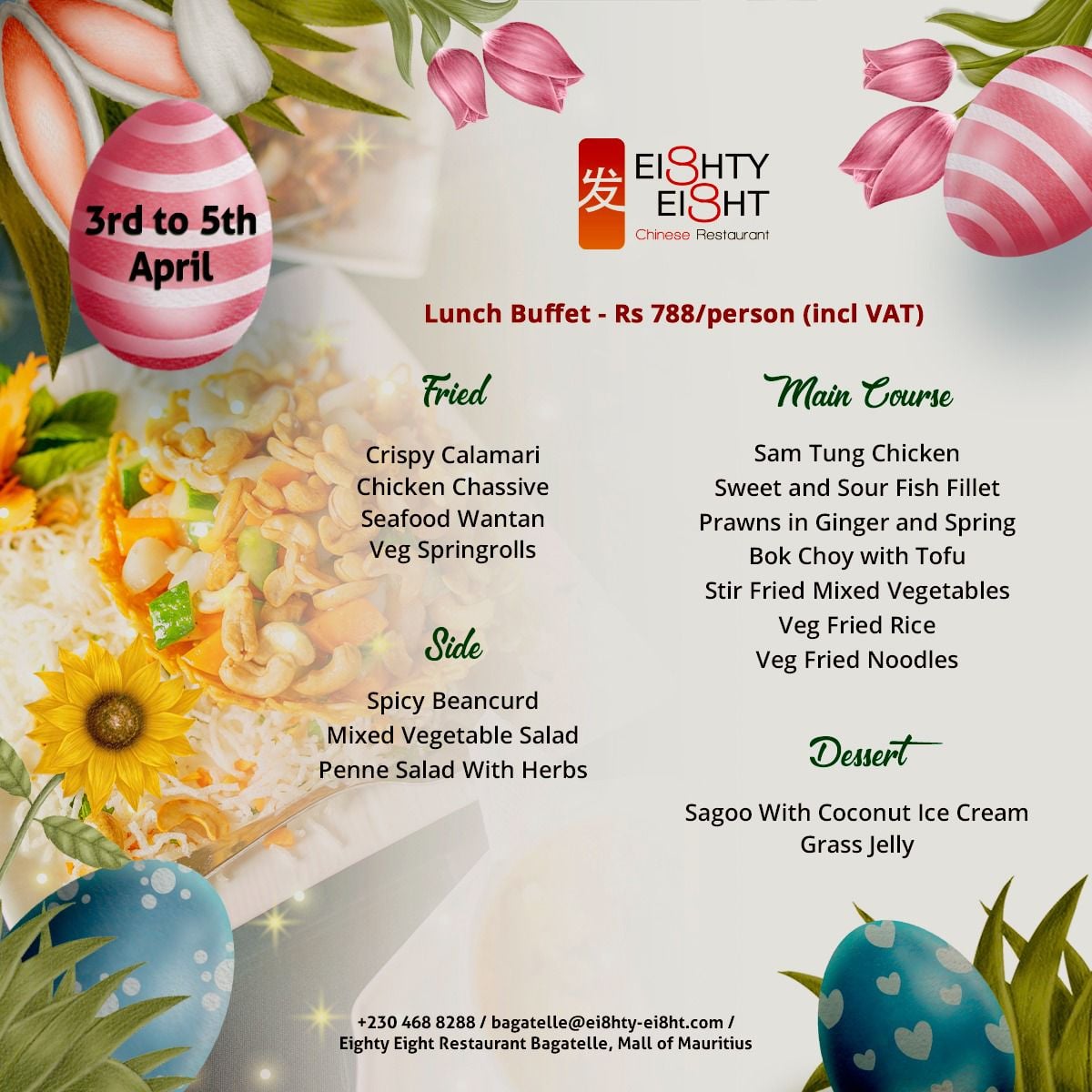 Buffet de Almoço no Eighty Eight