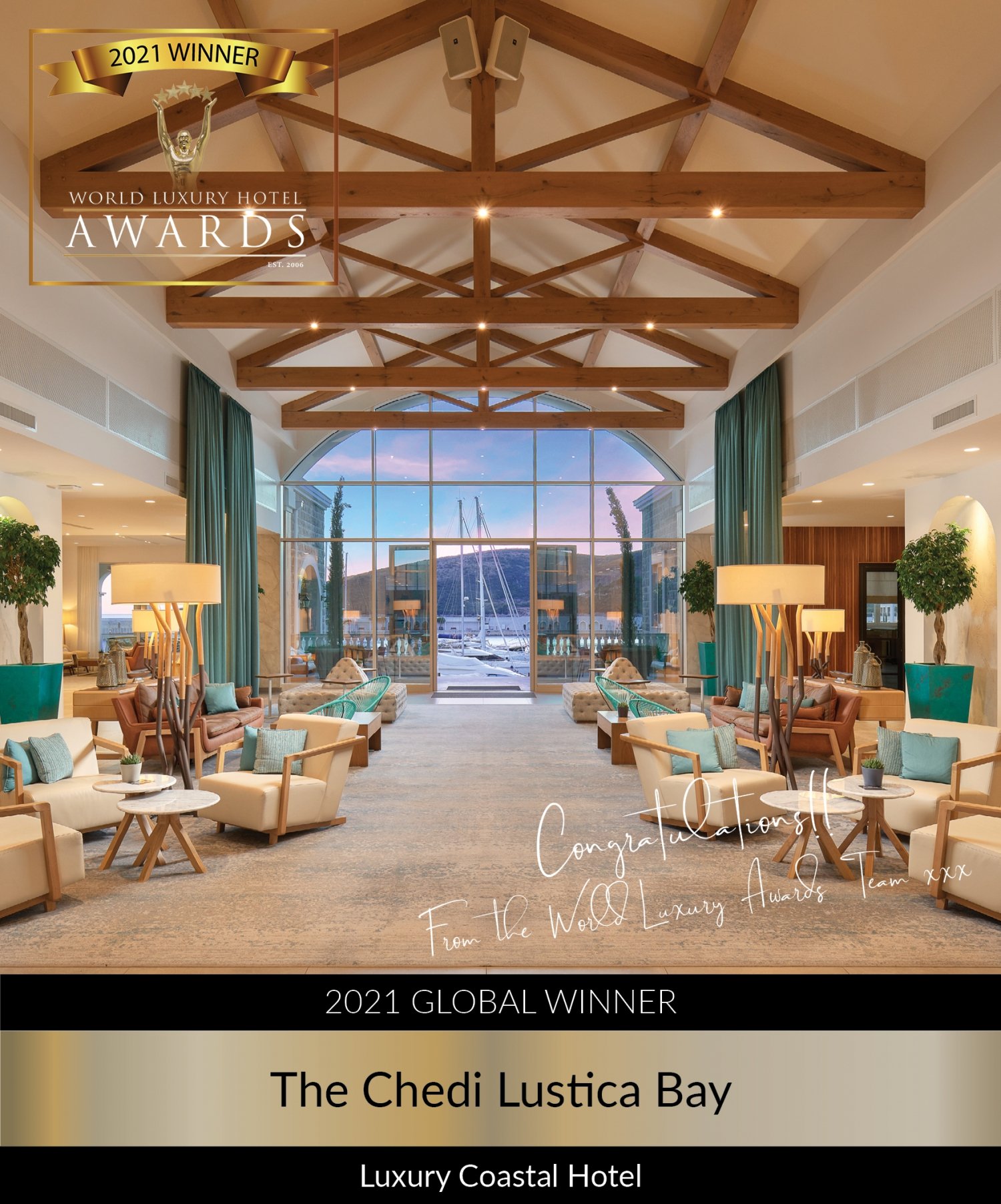 The Chedi Lustica Bay  Winner of the World Luxury Hotel, Spa and Restaurant Awards