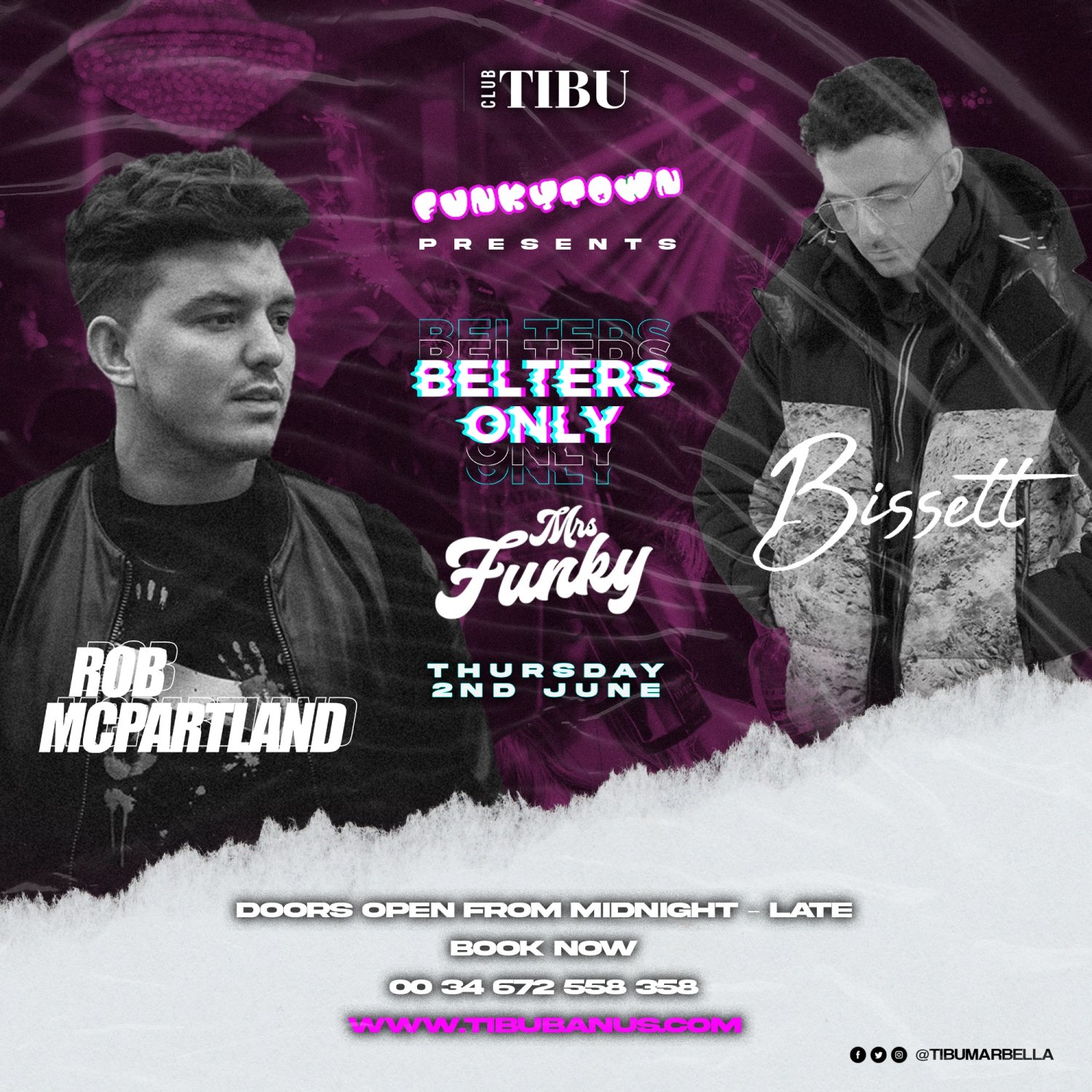 Funky Town presents Belters only at Tibu
