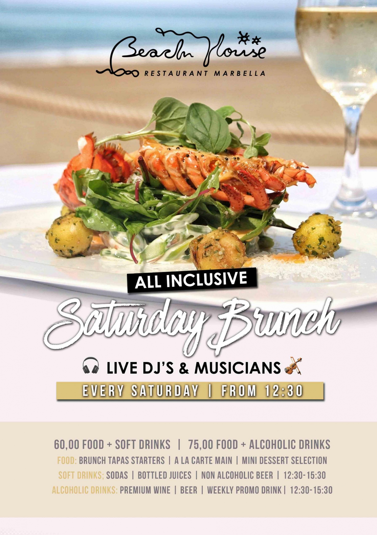 Saturday Brunch at The Beach House My Guide Marbella