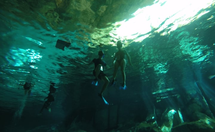 Beautiful underground rivers tours near Cancun, Mexico