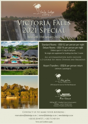 Ilala Lodge, Victoria Falls 2021 Special