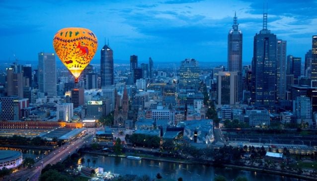 Hot Air Balloon over Melbourne