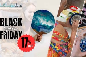 Melbourne: Resin Art Classes - Cheeseboard & Coasters