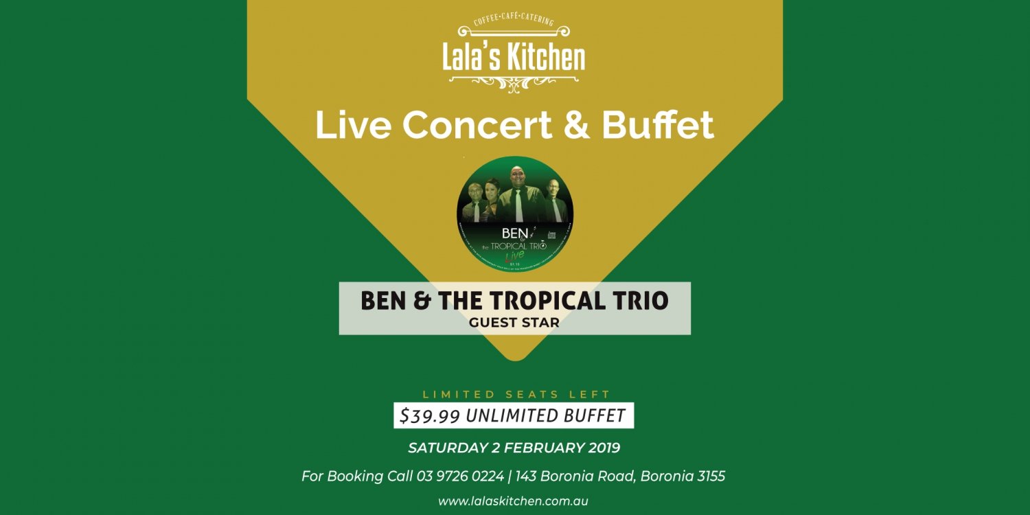 Live Concert & Unlimited buffet at Lala’s Kitchen Boronia