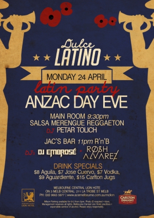 Anzac Day Eve Latin Party