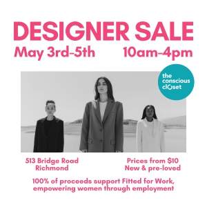 Designer sale at the Conscious Closet
