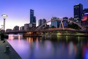 Dusk in Melbourne: photo by Cara Brown