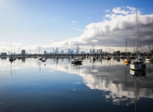 View of Melbourne City from St Kilda 
