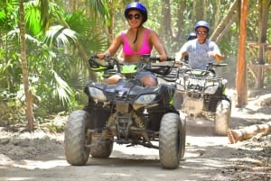 Aventura en quad, tirolina y cenote en Tulum con transporte