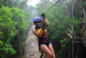 Aventura en quad, tirolina y cenote en Tulum con transporte