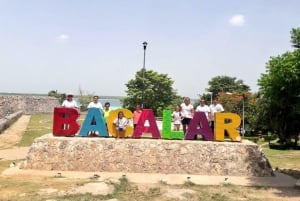 Laguna Bacalar: Tour en Pontón en Lancha y Balneario Mármol con Comidas