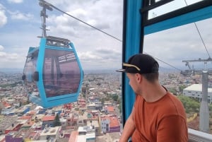 Cable Car Ride over Iztapalapa with Taco and Pulque Testing