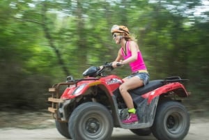 Cancún: Aventura en quad y tirolina con baño en cenote