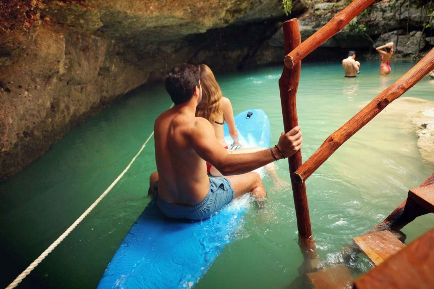 Cancún: Cenotes Day Trip with Ziplining and Paddleboarding