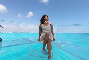 Cancún: Excursión en ClearBoat con cerveza y agua embotellada