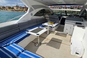 Cancun: Luxury Sunseeker 50 Yacht Charter to Isla Mujeres