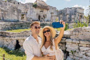 Cancún/Riviera Maya: Excursión de un día a las Ruinas de Tulum con baño en un cenote