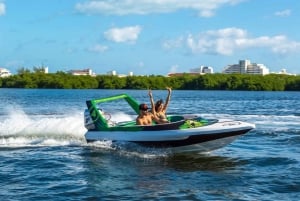 Cancún: Aventura en la selva y tour en barco rápido