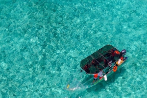 Cancún: Tour en barco transparente por la Laguna Nichupté con bebidas