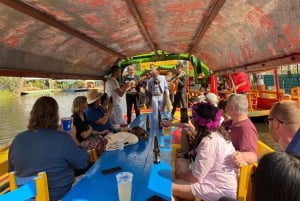 CDMX: Trajinera ride in Xochimilco with tacos, music and drinks