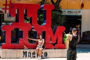 Desde Cancún: Excursión a las Ruinas de Tulum con baño en un cenote y comida