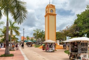 Esnórquel en lancha motora con estrellas de mar y arrecifes tropicales de Cozumel