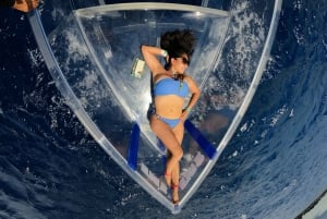 Cozumel: Transparent Boat Tour with Snorkeling and 2 Beers, Clear Boat