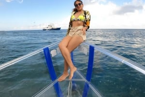 Cozumel: Transparent Boat Tour with Snorkeling and 2 Beers, Clear Boat