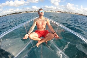 Cozumel: Transparent Boat Tour with Snorkeling and 2 Beers, Clear Boat