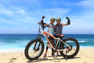 Electric Eco-Bike Beach Adventure with Mexican Lunch