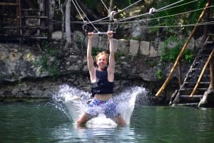 From Cancun: Cenote Adventure and Puerto Morelos