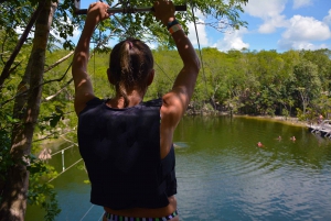 From Cancun: Cenote Adventure and Puerto Morelos