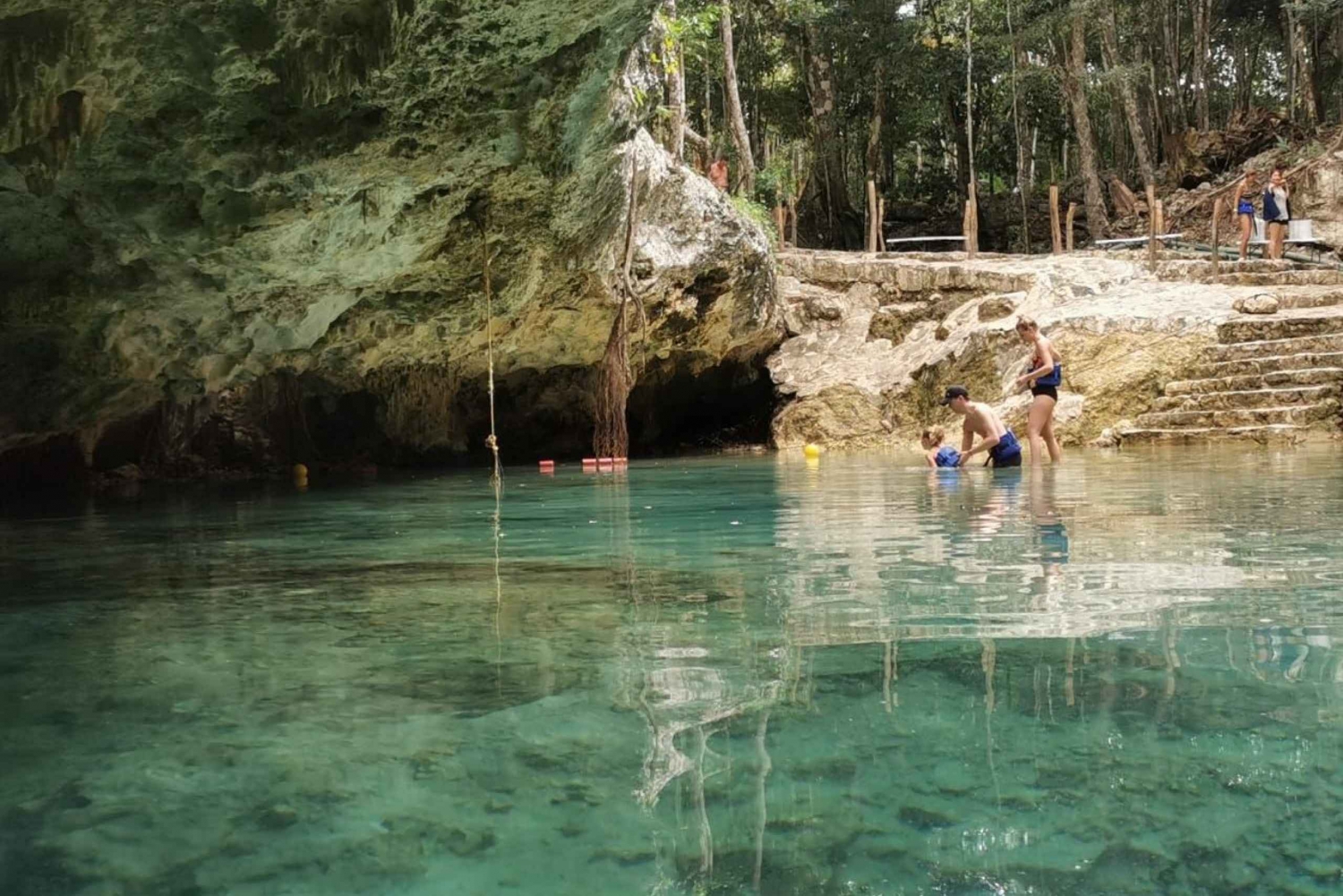 From Cancun/Riviera: Kaan Luum with Cenotes & Lunch Day Trip