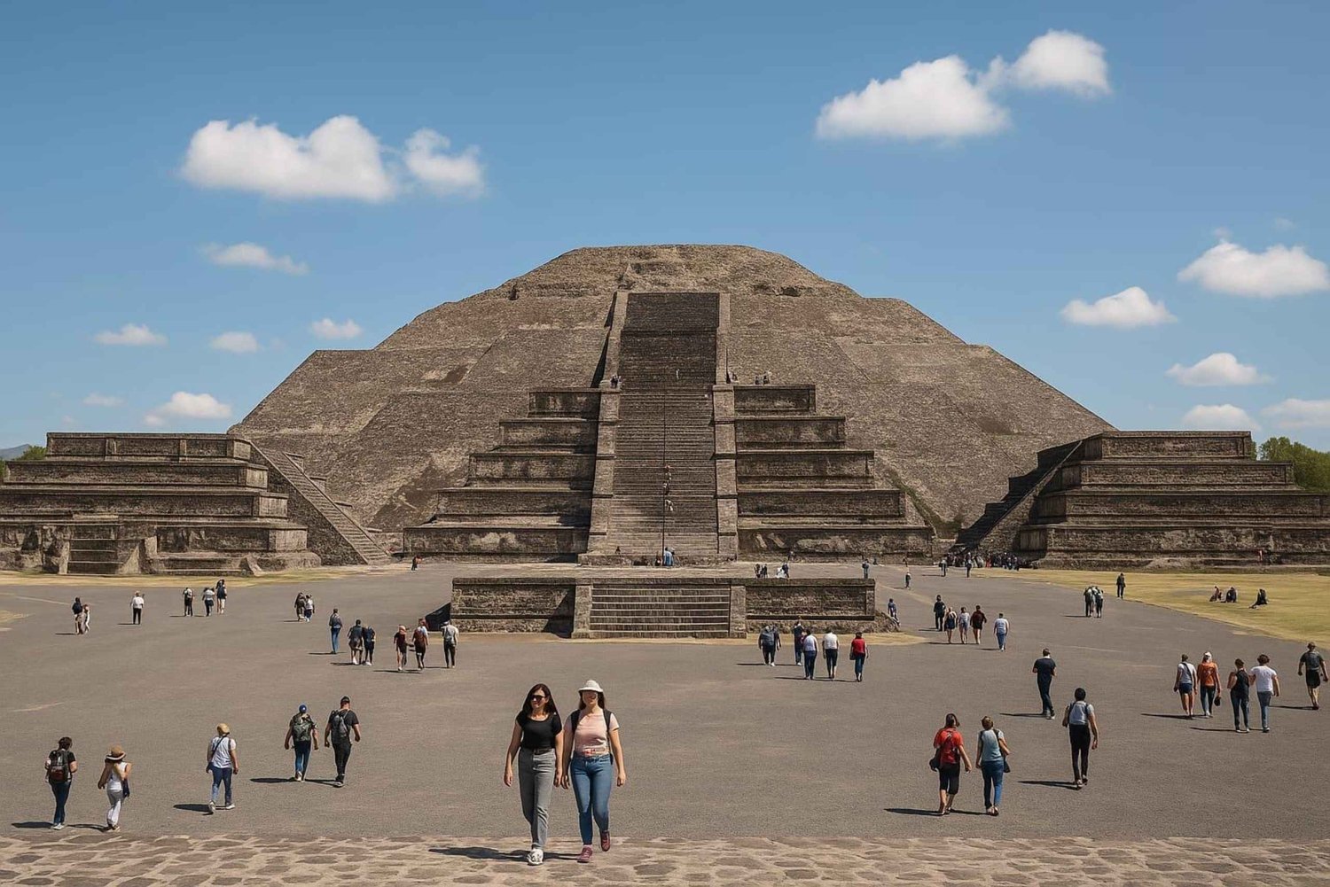 De CDMX: Teotihuacán + guía acreditado + desayuno + entradas + transporte