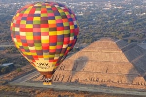 From Mexico City: Teotihuacan Hot Air Balloon with Pyramids