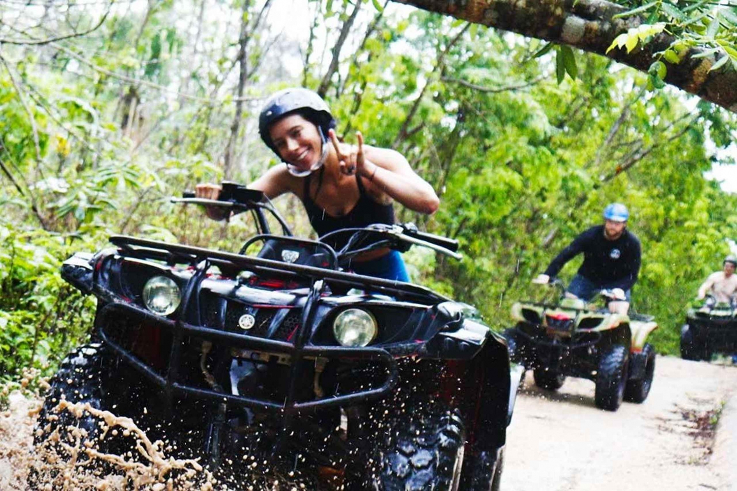 Desde Playa del Carmen/Tulum: Día de ATV, cenote y tirolesa