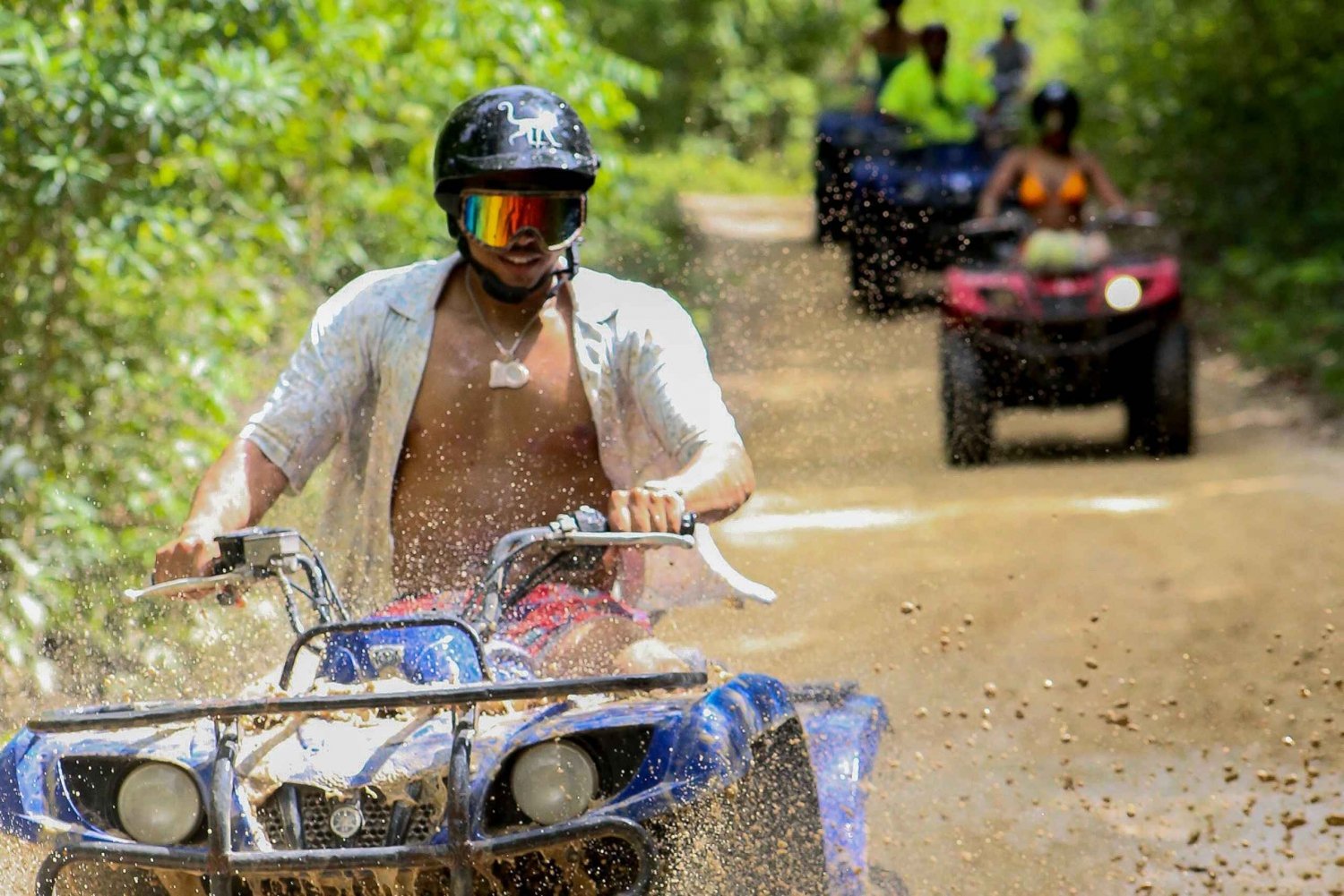 From Tulum: ATV Ride with Monkey Sanctuary and Cenote Trip