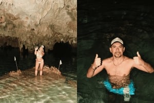 Tour de medio día semiprivado de snorkel con tortugas y cenote