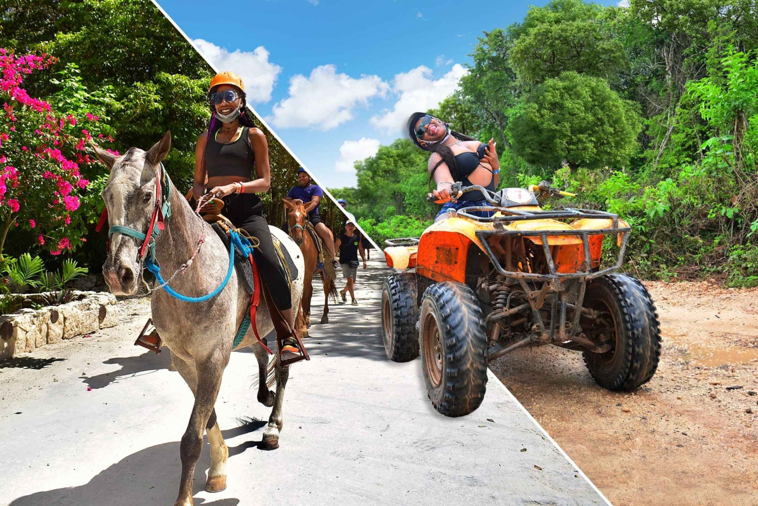 Horseback Riding & ATV Adventure with Ziplines & Cenote